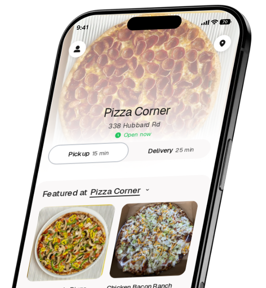 Pizza Corner app preview